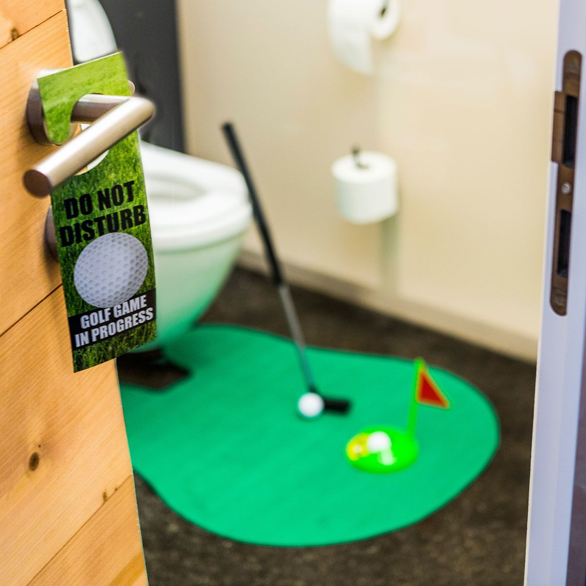 Das ultimative Golfset für die Toilette