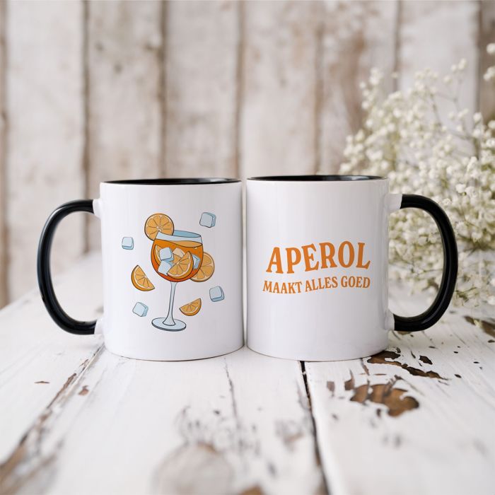 Gepersonaliseerde aperol mok met tekst